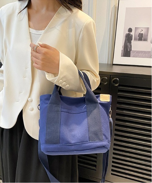 BACKYARD FAMILY(バックヤードファミリー)の「ショルダーバッグ ミニトート 2way 仕切り付き yhcbag5115(ショルダーバッグ・レディース・ライトグレー/ピンク/ベージュ/ミント/ホワイト/ネイビー/ブラウン/ブラック・FREE)」の12枚目の写真