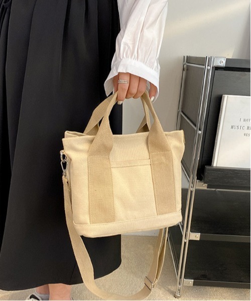 BACKYARD FAMILY(バックヤードファミリー)の「ショルダーバッグ ミニトート 2way 仕切り付き yhcbag5115(ショルダーバッグ・レディース・ライトグレー/ピンク/ベージュ/ミント/ホワイト/ネイビー/ブラウン/ブラック・FREE)」の16枚目の写真