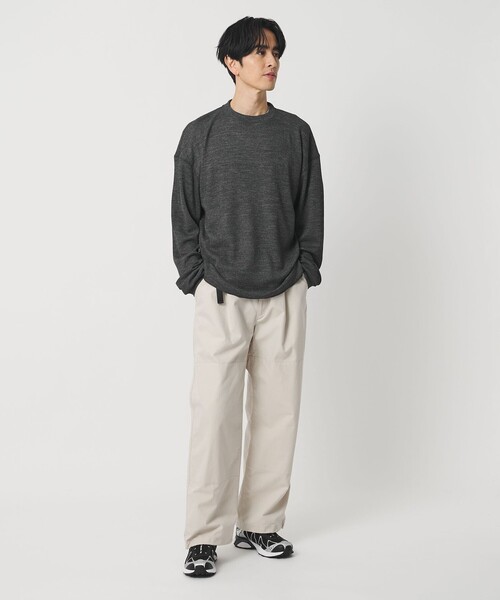 koti BEAUTY&YOUTH（コティ ビューティアンドユース）の「＜koti BEAUTY&YOUTH＞メリノウール ポリエステル クルーネック サーマル カットソー（Tシャツ/カットソー・メンズ・ブラック/ダークグレー・M/S/L）」の17枚目の写真