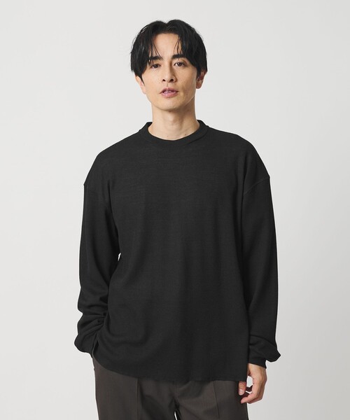 koti BEAUTY&YOUTH（コティ ビューティアンドユース）の「＜koti BEAUTY&YOUTH＞メリノウール ポリエステル クルーネック サーマル カットソー（Tシャツ/カットソー・メンズ・ブラック/ダークグレー・M/S/L）」の18枚目の写真