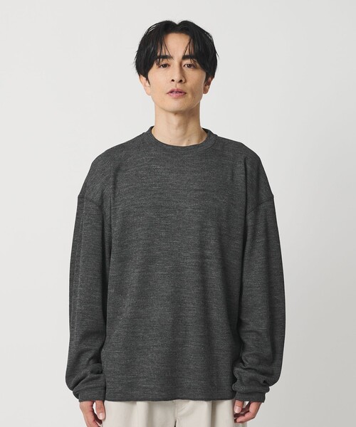 koti BEAUTY&YOUTH（コティ ビューティアンドユース）の「＜koti BEAUTY&YOUTH＞メリノウール ポリエステル クルーネック サーマル カットソー（Tシャツ/カットソー・メンズ・ブラック/ダークグレー・M/S/L）」の20枚目の写真