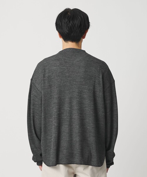 koti BEAUTY&YOUTH（コティ ビューティアンドユース）の「＜koti BEAUTY&YOUTH＞メリノウール ポリエステル クルーネック サーマル カットソー（Tシャツ/カットソー・メンズ・ブラック/ダークグレー・M/S/L）」の3枚目の写真