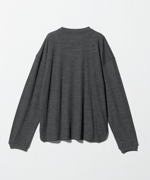 koti BEAUTY&YOUTH（コティ ビューティアンドユース）の「＜koti BEAUTY&YOUTH＞メリノウール ポリエステル クルーネック サーマル カットソー（Tシャツ/カットソー・メンズ・ブラック/ダークグレー・M/S/L）」の5枚目の写真