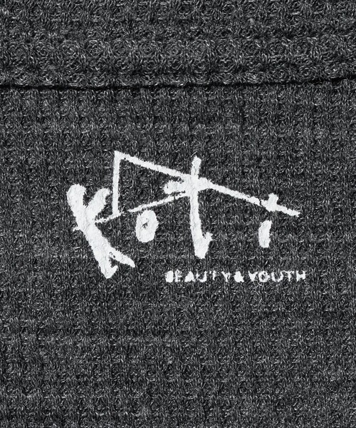 koti BEAUTY&YOUTH（コティ ビューティアンドユース）の「＜koti BEAUTY&YOUTH＞メリノウール ポリエステル クルーネック サーマル カットソー（Tシャツ/カットソー・メンズ・ブラック/ダークグレー・M/S/L）」の14枚目の写真