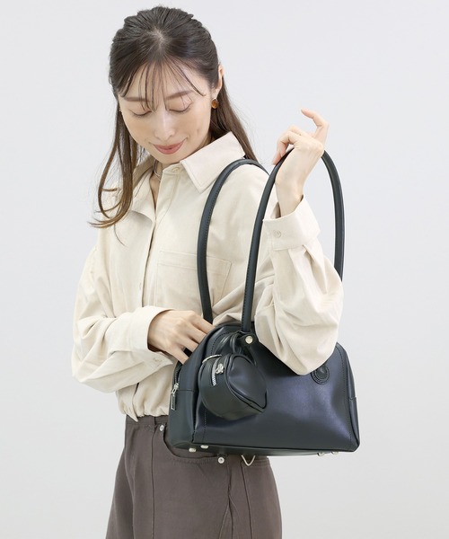 Aletta vita(アレッタビータ)の「ミニバッグチャーム付ボストンバッグ(ボストンバッグ・レディース・ブラック/ブラウン・FREE)」の19枚目の写真