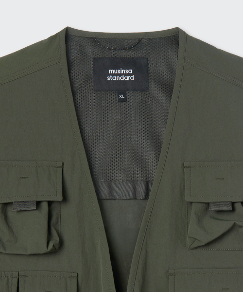 MUSINSA STANDARD（ムシンサスタンダード）の「[シティレジャー] ユーティリティフィッシングベスト [カーキ]（ベスト・メンズ・その他・X-LARGE/XX-LARGE/MEDIUM/LARGE）」の6枚目の写真