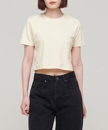ウィメンズクルーネッククロップTシャツ[エグレット]