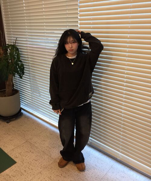 Verdnt（バーダント）の「ガーメントダイ切り替えラインスウェットシャツ[ブラック]（スウェット・レディース・その他・LARGE/SMALL/MEDIUM）」の15枚目の写真
