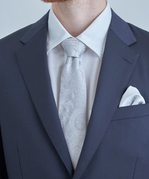 MEN'S BIGI | シャドーペイズリー×ドット柄シルクネクタイ(ネクタイ)