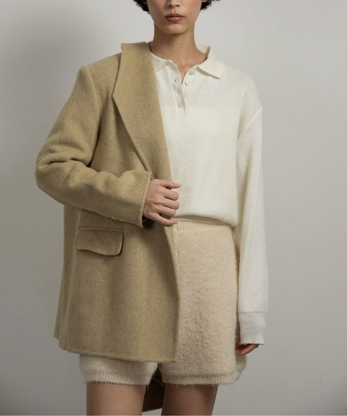 lawgy（ラウジー）の「boa rib short pants / ボアリブショートパンツ（その他パンツ・レディース・グレー/アイボリー・FREE）」の8枚目の写真