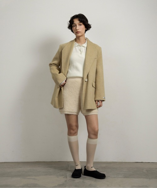 lawgy（ラウジー）の「boa rib short pants / ボアリブショートパンツ（その他パンツ・レディース・グレー/アイボリー・FREE）」の9枚目の写真