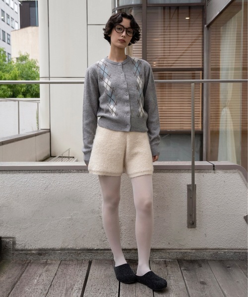 lawgy（ラウジー）の「boa rib short pants / ボアリブショートパンツ（その他パンツ・レディース・グレー/アイボリー・FREE）」の10枚目の写真