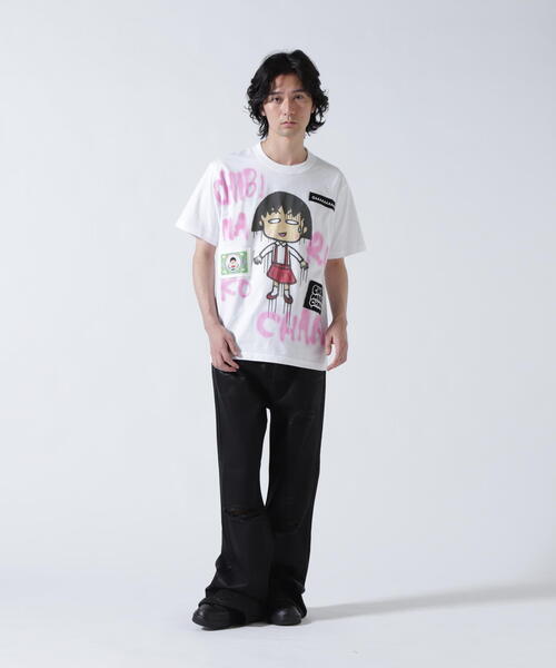 ROYAL FLASH（ロイヤルフラッシュ）の「【guernika×ちびまる子ちゃん】Drooping Maruko Paint T shirt / White（Tシャツ/カットソー・メンズ・ホワイト・L/2XL/XL）」の4枚目の写真