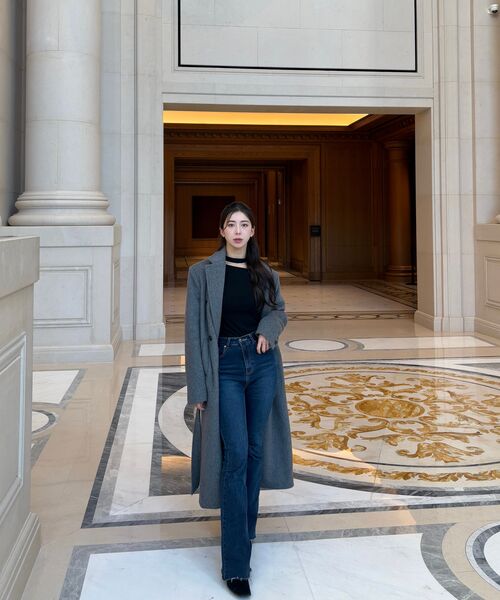 ROSEFRANTZ（ロゼフランツ）の「Double Button Maxi Long Coat [Gray]（チェスターコート・レディース・チャコールグレー・FREE）」の6枚目の写真