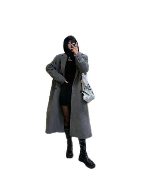 ROSEFRANTZ（ロゼフランツ）の「Double Button Maxi Long Coat [Gray]（チェスターコート・レディース・チャコールグレー・FREE）」の7枚目の写真