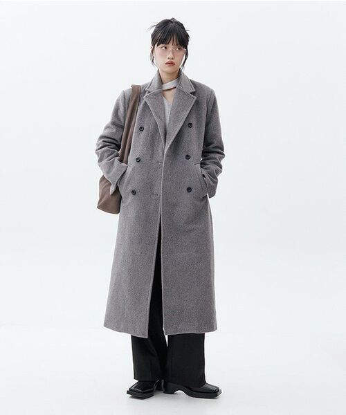 ROSEFRANTZ（ロゼフランツ）の「Double Button Maxi Long Coat [Gray]（チェスターコート・レディース・チャコールグレー・FREE）」の2枚目の写真
