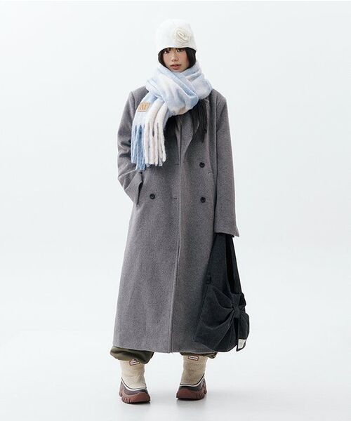 ROSEFRANTZ（ロゼフランツ）の「Double Button Maxi Long Coat [Gray]（チェスターコート・レディース・チャコールグレー・FREE）」の3枚目の写真