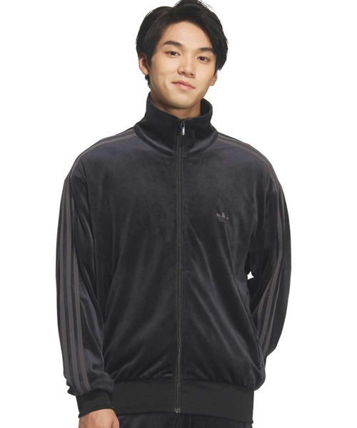 adidas（アディダス）の「adidas FB TT VELOUR / アディダス ファイヤーバード トラックトップ ベロア（その他アウター・メンズ・ブラック・M/S/XXL/XL/L）」の4枚目の写真