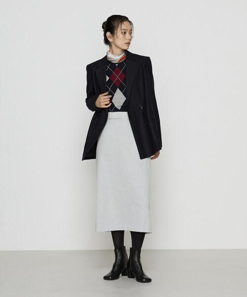 COMME CA（コムサ）の「裏起毛2WAYストレッチ スカート（スカート・レディース・ブラック/ライトグレー/ブラウン・11号/9号/7号）」の4枚目の写真