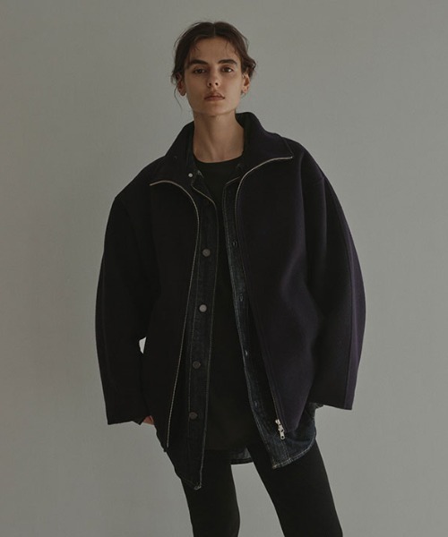 新品未使用エトレトウキョウ/コンビネックワークブルゾン/M メルトンスタンドネックリバーブルゾン（ブルゾン）｜ETRE TOKYO