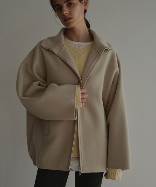 新品未使用エトレトウキョウ/コンビネックワークブルゾン/M メルトンスタンドネックリバーブルゾン（ブルゾン）｜ETRE TOKYO