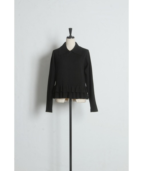 ARVELLIA(アルベリア)の「RUFFIE HEM KNIT(ニット/セーター・レディース・レッド/ブラック・M)」の11枚目の写真
