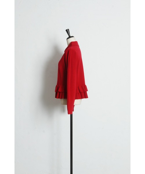 ARVELLIA(アルベリア)の「RUFFIE HEM KNIT(ニット/セーター・レディース・レッド/ブラック・M)」の13枚目の写真