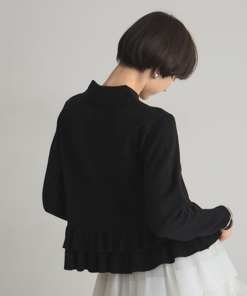 ARVELLIA(アルベリア)の「RUFFIE HEM KNIT(ニット/セーター・レディース・レッド/ブラック・M)」の9枚目の写真