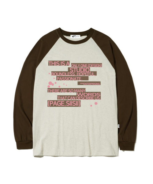 PAGESIISII(ページシシ)の「スクエアボックステキストプリントオーバーサイズロングスリーブブラウン(Tシャツ/カットソー・レディース・その他・LARGE/MEDIUM)」の2枚目の写真
