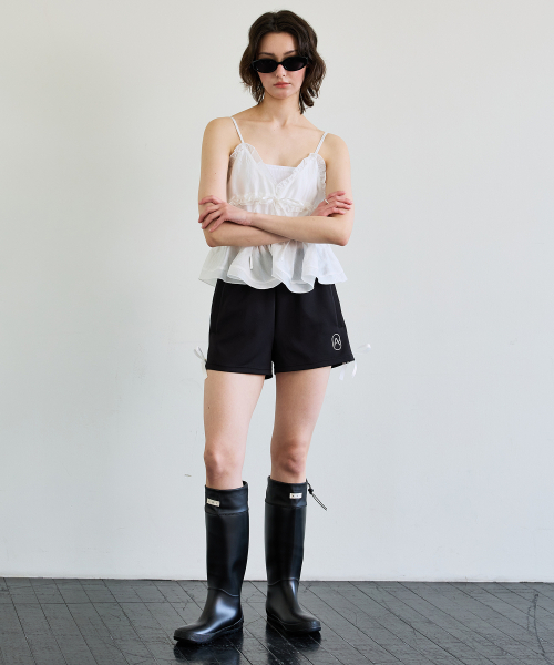 ARI(アリ)の「RIBBON JERSEY TRACK MICRO SHORTS / BLACK(その他パンツ・レディース・ブラック・FREE)」の5枚目の写真