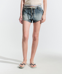 SOLINA DENIM SHORTS (DARK BLUE)