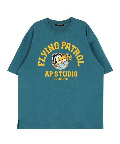 ASTRAL PROJECTION(アストラルプロジェクション)の「フライングパトロール ラウンドネック 15番手コットン 半袖Tシャツ_ブルーグリーン(Tシャツ/カットソー・レディース・その他・LARGE/X-LARGE)」の2枚目の写真