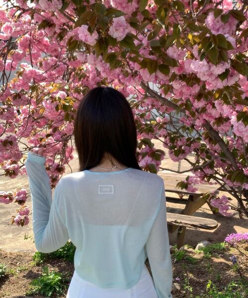HANE（ハネ）の「シアリブドカーディガン_ピスタチオ（カーディガン/ボレロ・レディース・その他・SMALL/MEDIUM）」の2枚目の写真