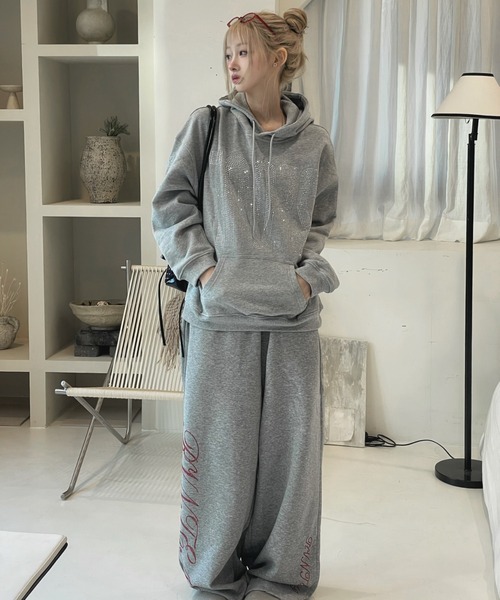 KsG（ケーエスジー）の「ラインストーンレタリングスウェットパンツ（スウェットパンツ・レディース・ブラック/グレー・MEDIUM/SMALL/LARGE/X-LARGE）」の10枚目の写真