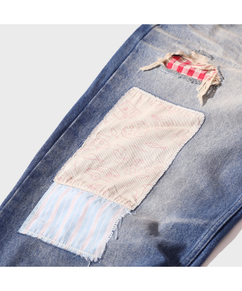 GOODNIES(グーニーズ)の「カットリッシュパッチワークデニムパンツ(デニムパンツ・メンズ・その他・LARGE/X-LARGE)」の5枚目の写真