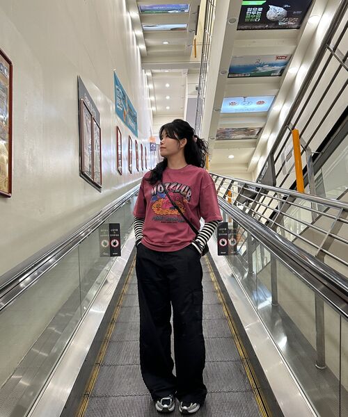 MOZMOZ(モズモズ)の「ハイラビット オーバーサイズ ピグメント 半袖Tシャツ ピンク(Tシャツ/カットソー・レディース・その他・M/XXL/XL)」の8枚目の写真