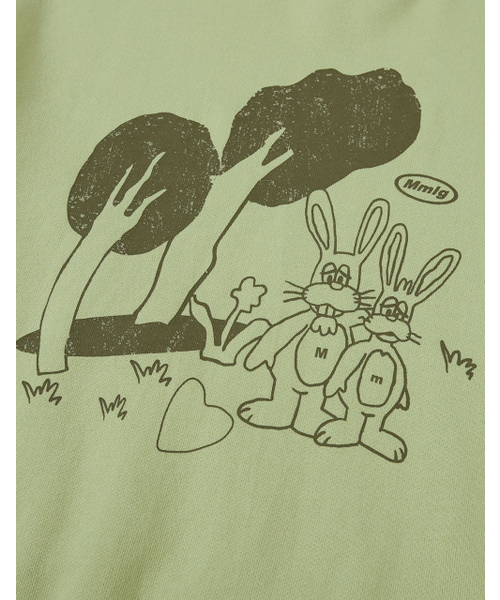 MMLG（エムエムエルジー）の「[Mmlg] Mm RABBITS PICNIC SWEAT (BABY LEAF)（スウェット・レディース・その他・SMALL/MEDIUM/LARGE/X-LARGE）」の4枚目の写真