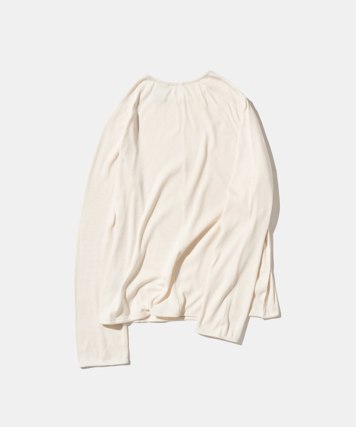 Diamond Layla(ダイアモンドレイラ)の「Modal Second Layer Longsleeve T101 Ivory(Tシャツ/カットソー・レディース・アイボリー・MEDIUM/LARGE)」の4枚目の写真