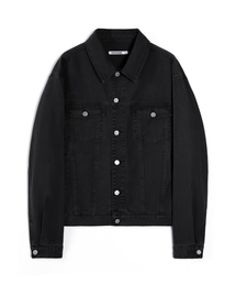 EXCONTAINER（エックスコンテナ）の「ウォッシュドコットントラッカージャケット (WASHED BLACK)（デニムジャケット）」