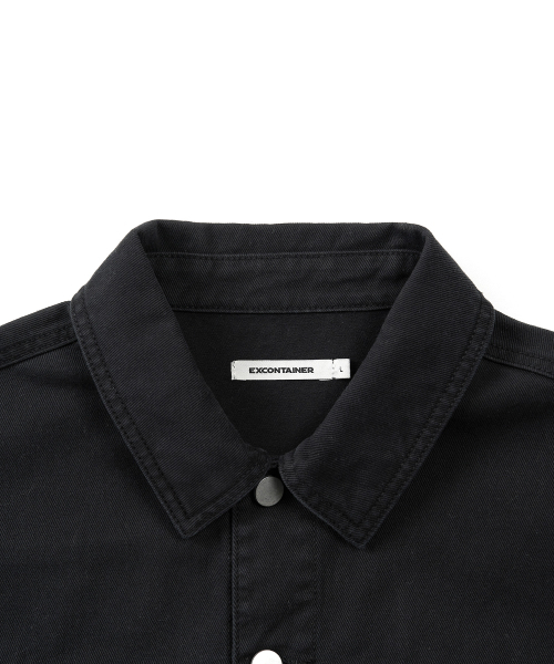 EXCONTAINER（エックスコンテナ）の「ウォッシュドコットントラッカージャケット (WASHED BLACK)（デニムジャケット・メンズ・その他・X-LARGE/LARGE/MEDIUM）」の5枚目の写真