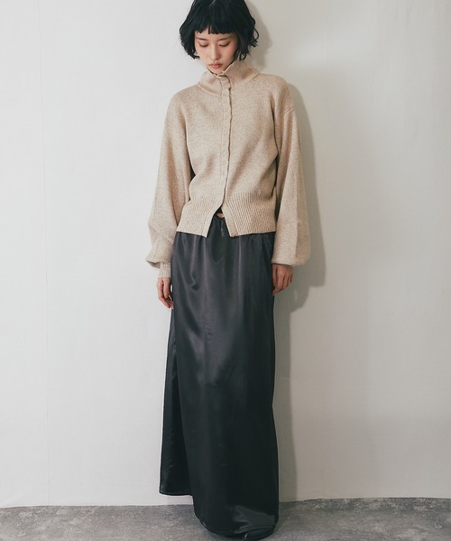 ANOTHER S（アナザーエス）の「サテンロングスカート（スカート・レディース・ブラック/ブラウン/グレイッシュベージュ・FREE）」の22枚目の写真