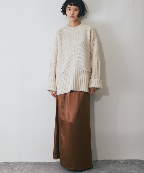 ANOTHER S（アナザーエス）の「サテンロングスカート（スカート・レディース・ブラック/ブラウン/グレイッシュベージュ・FREE）」の18枚目の写真