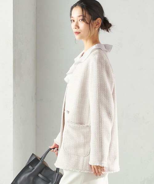 トライスピン 杢 ツイード カラーレス ジャケット（セレモニー対応可