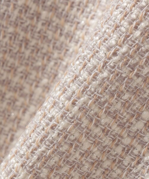 SHIPS（シップス）の「トライスピン 杢 ツイード カラーレス ジャケット（セレモニー対応可）（ノーカラージャケット・レディース・ライトグレー/ブラック・ONE SIZE）」の16枚目の写真