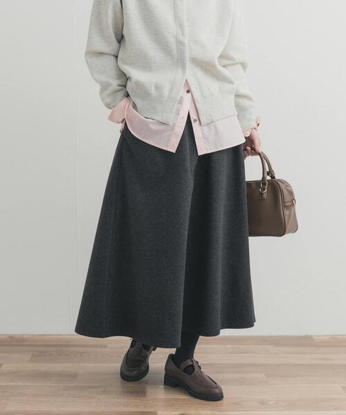 URBAN RESEARCH DOORS（アーバンリサーチドアーズ）の「カットギャザースカート（スカート・レディース・チャコールグレー/ライトグレー/モカ・FREE）」の2枚目の写真