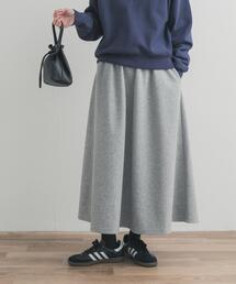 URBAN RESEARCH DOORS | カットギャザースカート|冬服/暖かい/ウエストゴム/ロング/カジュアル(スカート)