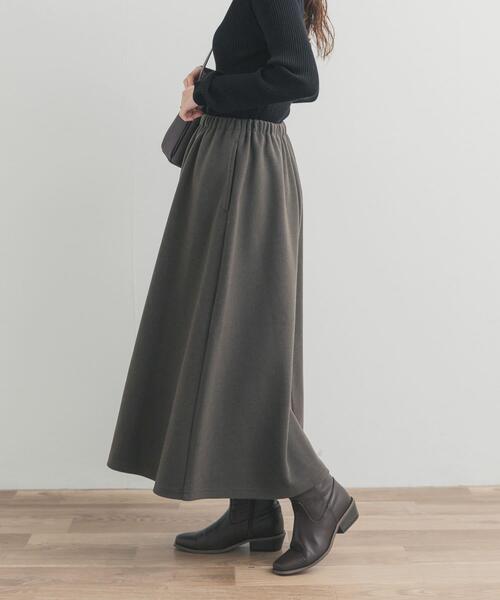 URBAN RESEARCH DOORS（アーバンリサーチドアーズ）の「カットギャザースカート（スカート・レディース・チャコールグレー/ライトグレー/モカ・FREE）」の15枚目の写真