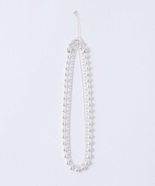 WHO'S WHO gallery（フーズフーギャラリー）の「TRIPLE BALL NECKLACE（ネックレス・レディース・シルバー・FREE）」の4枚目の写真