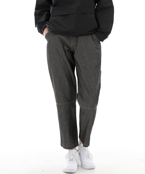 SAINTCREW（セントクルー）の「ワイドカッティングクロップハーフバンドパンツ WCH-327 グレー/ブラックデニム BRS（デニムパンツ・メンズ・その他・MEDIUM/LARGE/X-LARGE）」の2枚目の写真