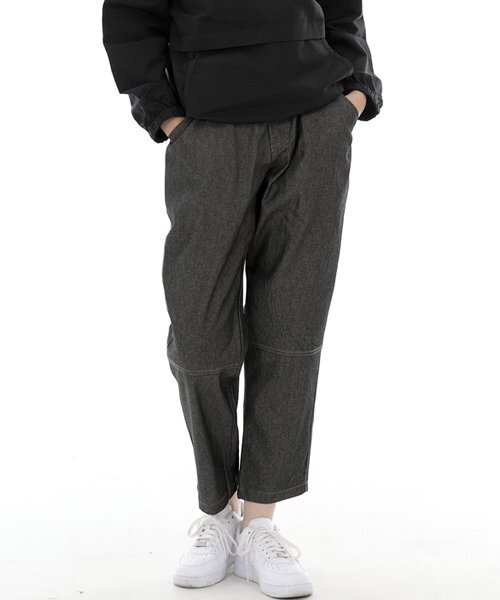 SAINTCREW（セントクルー）の「ワイドカッティングクロップハーフバンドパンツ WCH-327 グレー/ブラックデニム BRS（デニムパンツ・メンズ・その他・MEDIUM/LARGE/X-LARGE）」の3枚目の写真